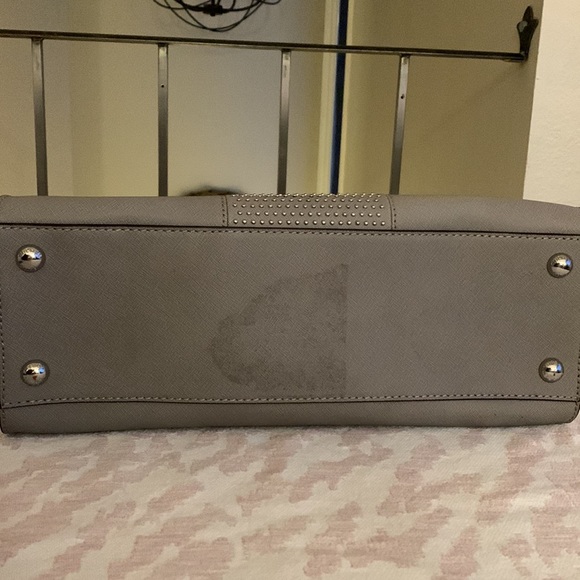 Michael Kors Hamilton Micro Studded Leather Tote - Pearl Grey - Picture 3 of 5
